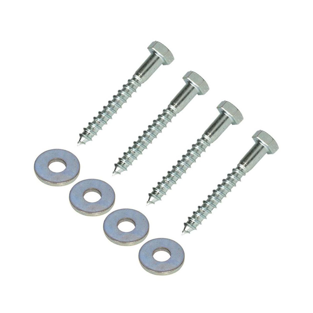 PremiumX Holzschrauben 4x 8x60mm Stahl verzinkt Sechskant mit Unterlegscheibe für Dachsparrenhalter Dachmontage