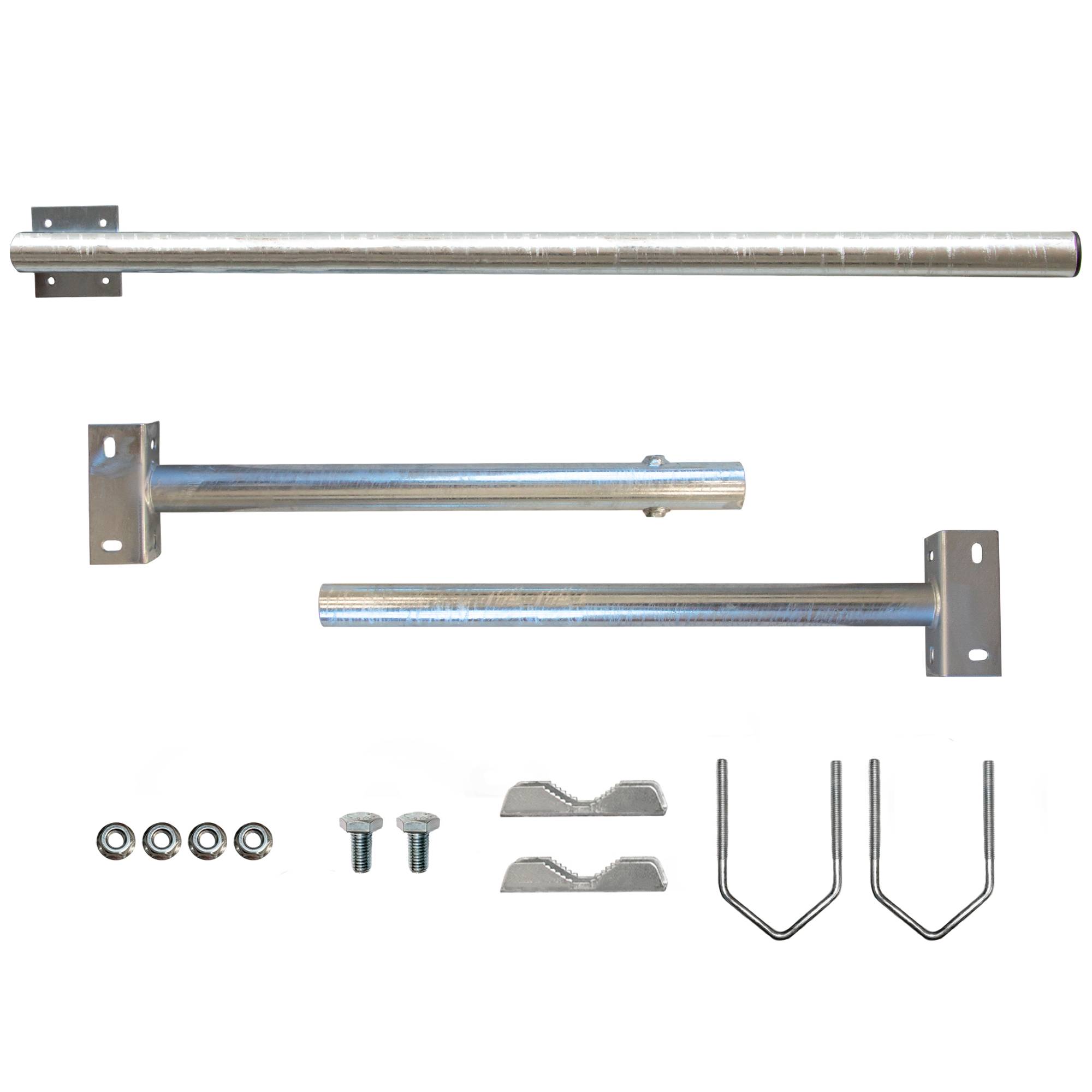 SkyRevolt SAT Dachsparrenhalterung für Satellitenschüssel voll feuerverzinkt 120cm Mast | Mit Kabeleinführung Mastkappe