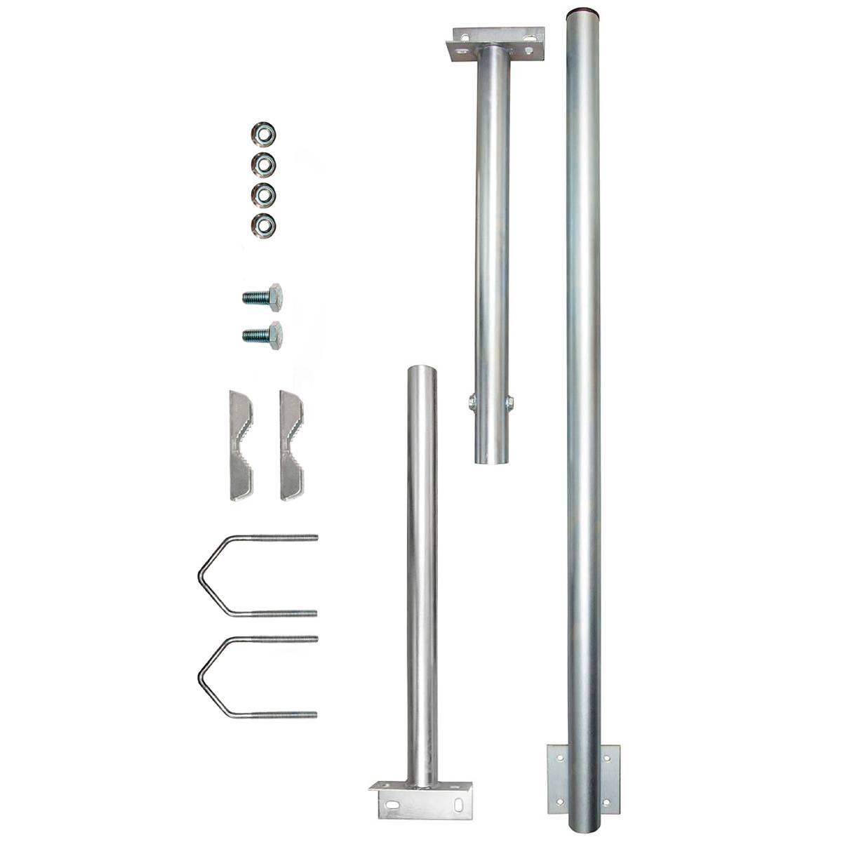 SkyRevolt Aufdachsparrenhalter SAT TV Dachsparrenhalter 120cm Kabel-Einführung Mast 48mm Aufdach-Sparren-Halterung für Satellitenschüssel | Dachmon