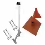 SkyRevolt SAT Dachsparrenhalter feuerverzinkt 120cm Mast Sparrenhalterung für Satellitenschüssel | Kabeldurchführung Dach komplett Montageset SkyRevolt SAT Dachsparrenhalter feuerverzinkt 120cm Mast Sparrenhalterung für Satellitenschüssel | Kabeldurchführung Dach komplett Montageset