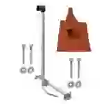 SkyRevolt Aufdachsparrenhalter SAT TV Dachsparrenhalter 120cm Kabel-Einführung Mast 48mm Aufdach Sparren-Halterung für Satellitenschüssel | Antenne SkyRevolt Aufdachsparrenhalter SAT TV Dachsparrenhalter 120cm Kabel-Einführung Mast 48mm Aufdach Sparren-Halterung für Satellitenschüssel | Antenne