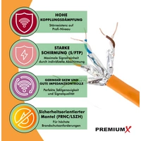 PremiumX CAT 7 Netzwerkkabel 30m LAN Kabel Simplex Kupferkabel Ethernet Datenkabel S/FTP PiMF PoE Eca Kat7 Verlegekabel Installationskabel für mühel PremiumX CAT 7 Netzwerkkabel 30m LAN Kabel Simplex Kupferkabel Ethernet Datenkabel S/FTP PiMF PoE Eca Kat7 Verlegekabel Installationskabel für mühel