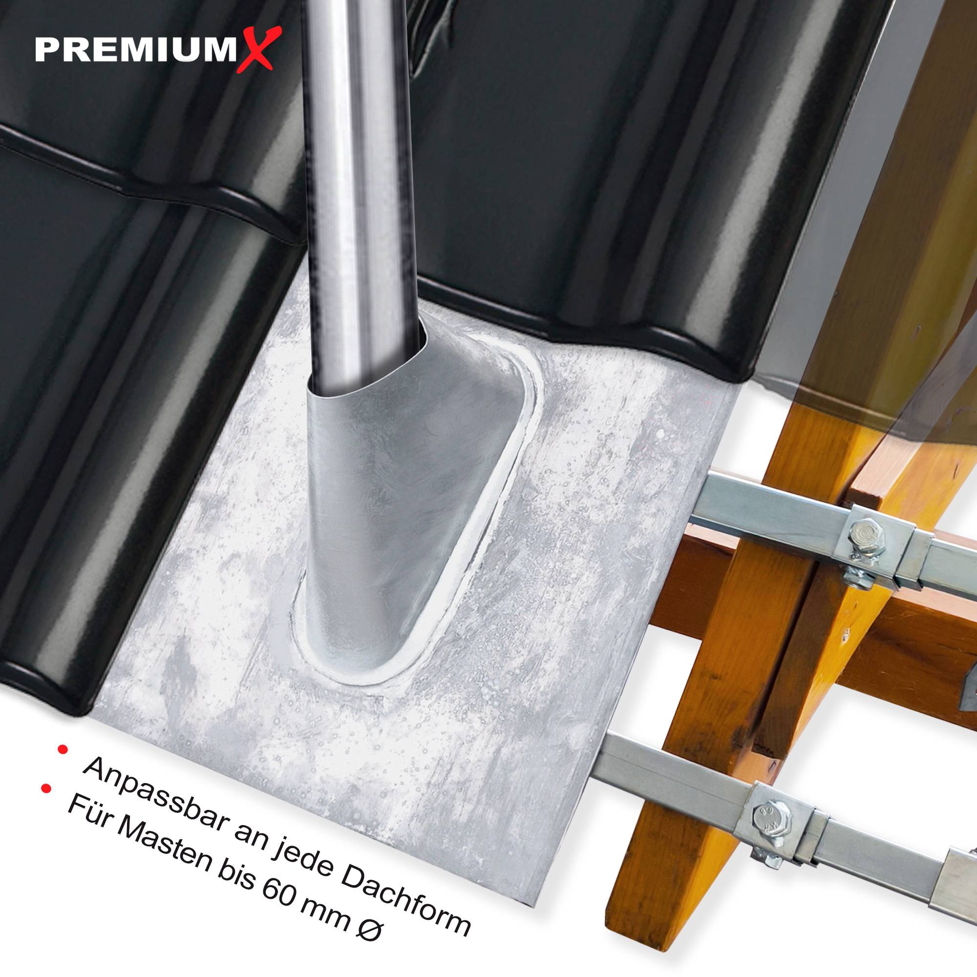 PremiumX Bleiziegel Bleipfanne 330x400mm Dachpfanne Blei Dachabdeckung Blei-Dachziegel Abdeckblech Antennenziegel universal