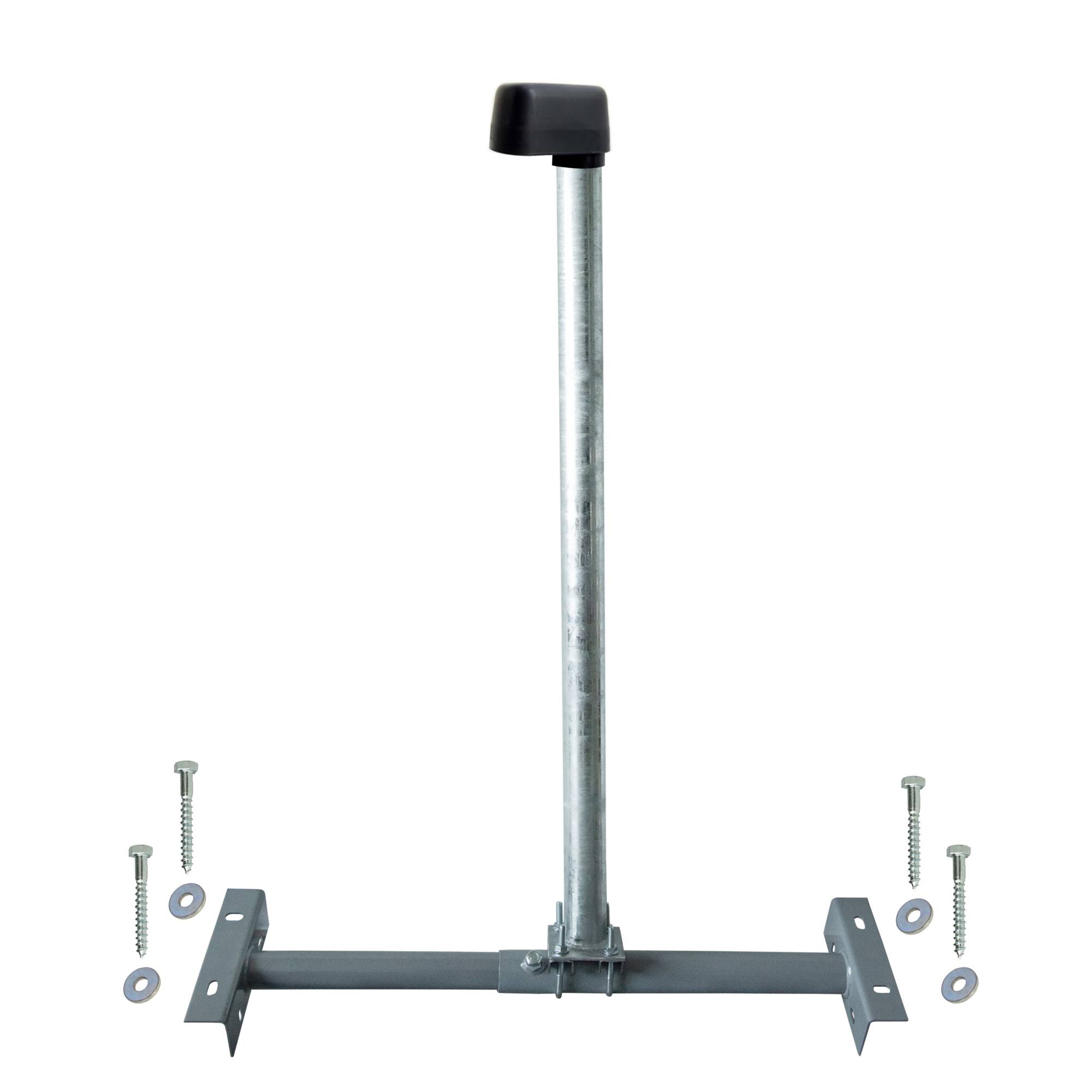 SkyRevolt Dachsparrenmasthalter 100cm Mast Ø 60mm feuerverzinkt Aufsparrenhalter für Satellitenschüssel inkl. SAT-Mastkappe