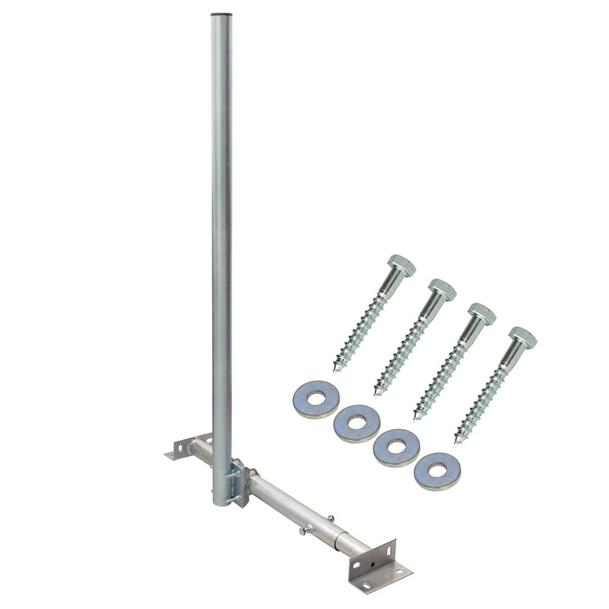 PremiumX BASIC X120-48 SAT TV Teleskop-Dachsparrenhalter 120 cm Mast feuerverzinktes Stahl Dach-Sparren-Halterung für Satelliten-Antenne