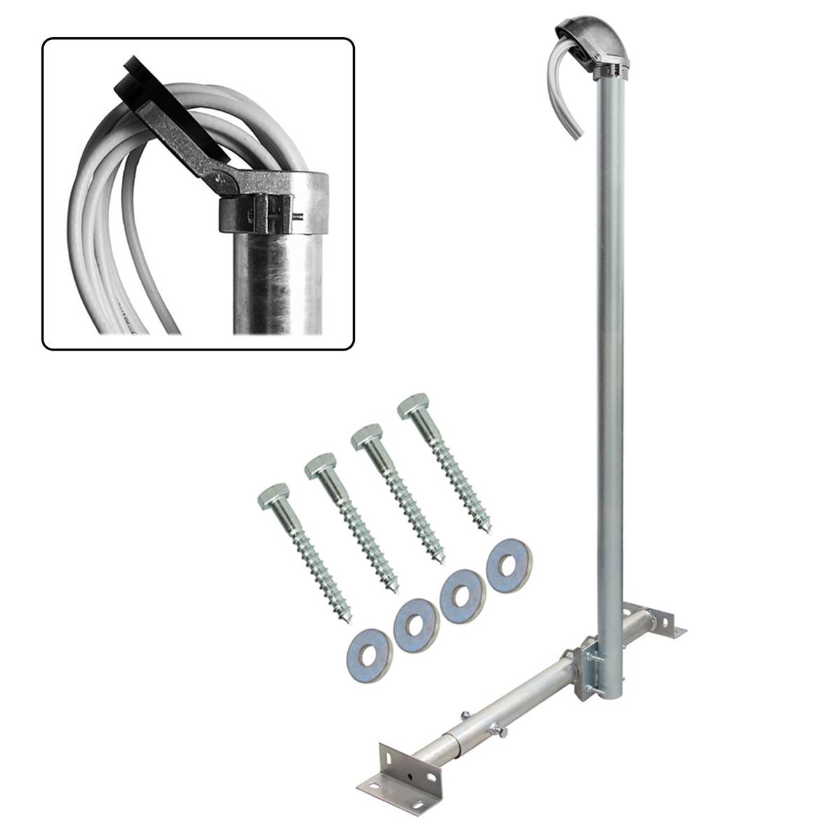 PremiumX BASIC X120-48 SAT TV Teleskop-Dachsparrenhalter 120cm Mast 48mm Stahl Dach-Sparren-Halterung für Satelliten-Antenne Satellitenschüssel inkl