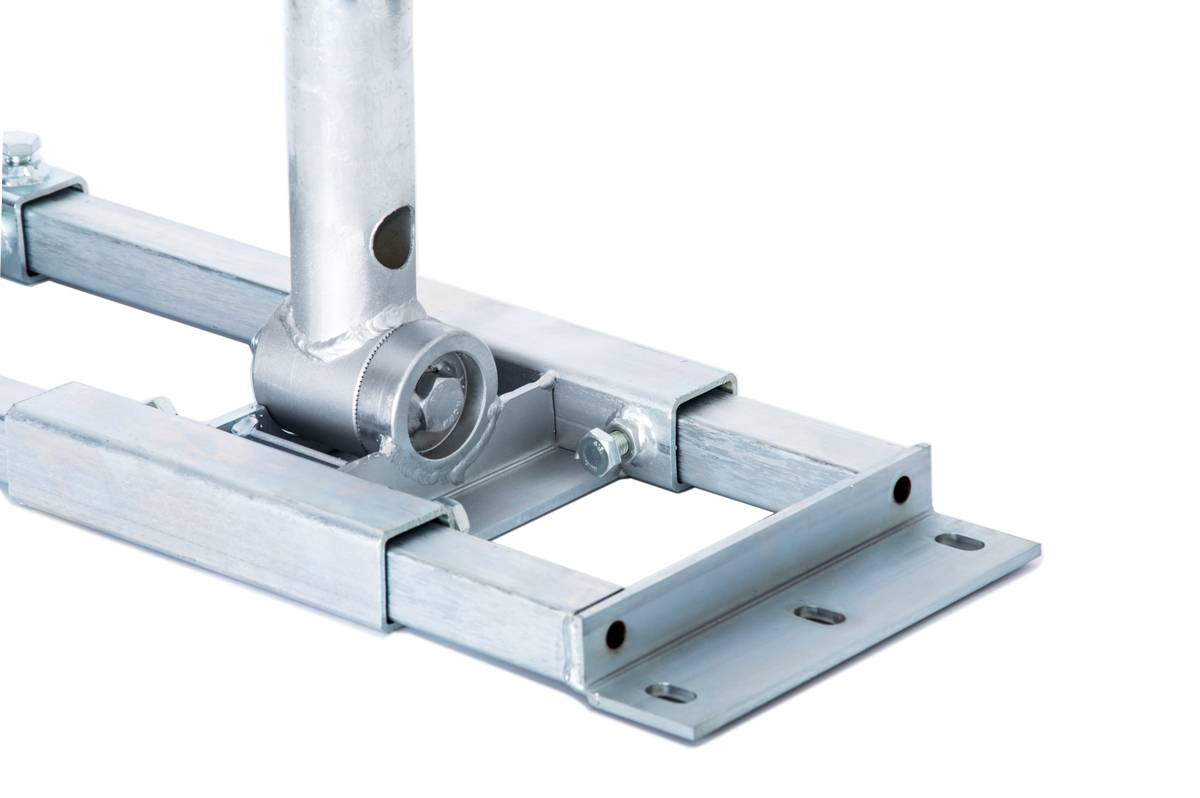 PremiumX DELUXE X90-48 Dachsparrenhalter 90 cm Mast SAT Sparren Dach-Halterung mit Kabeldurchführung Dach-Abdeckung Frankfurter Dach-Ziegel