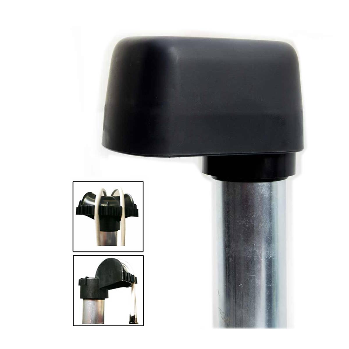 PremiumX DELUXE X90-48 Dachsparrenhalter 90cm Mast Ø 48mm SAT Dach-Sparren-Halterung, Mastkappe mit Kabel-Durchführung