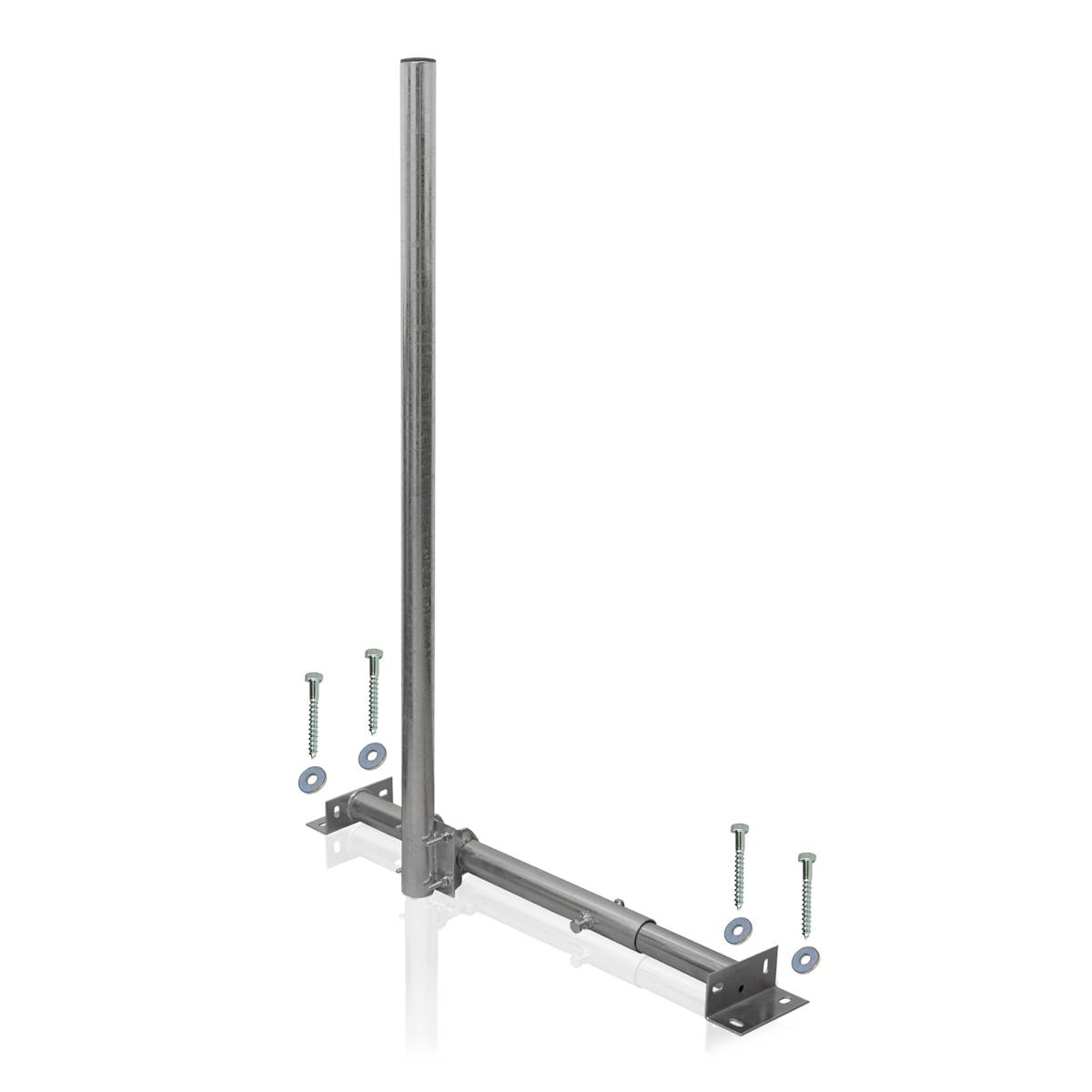 SkyRevolt SAT LTE Aufdachsparrenhalter 120cm Mast Dachsparrenhalterung für Satellitenschüssel | Kabeleinführung