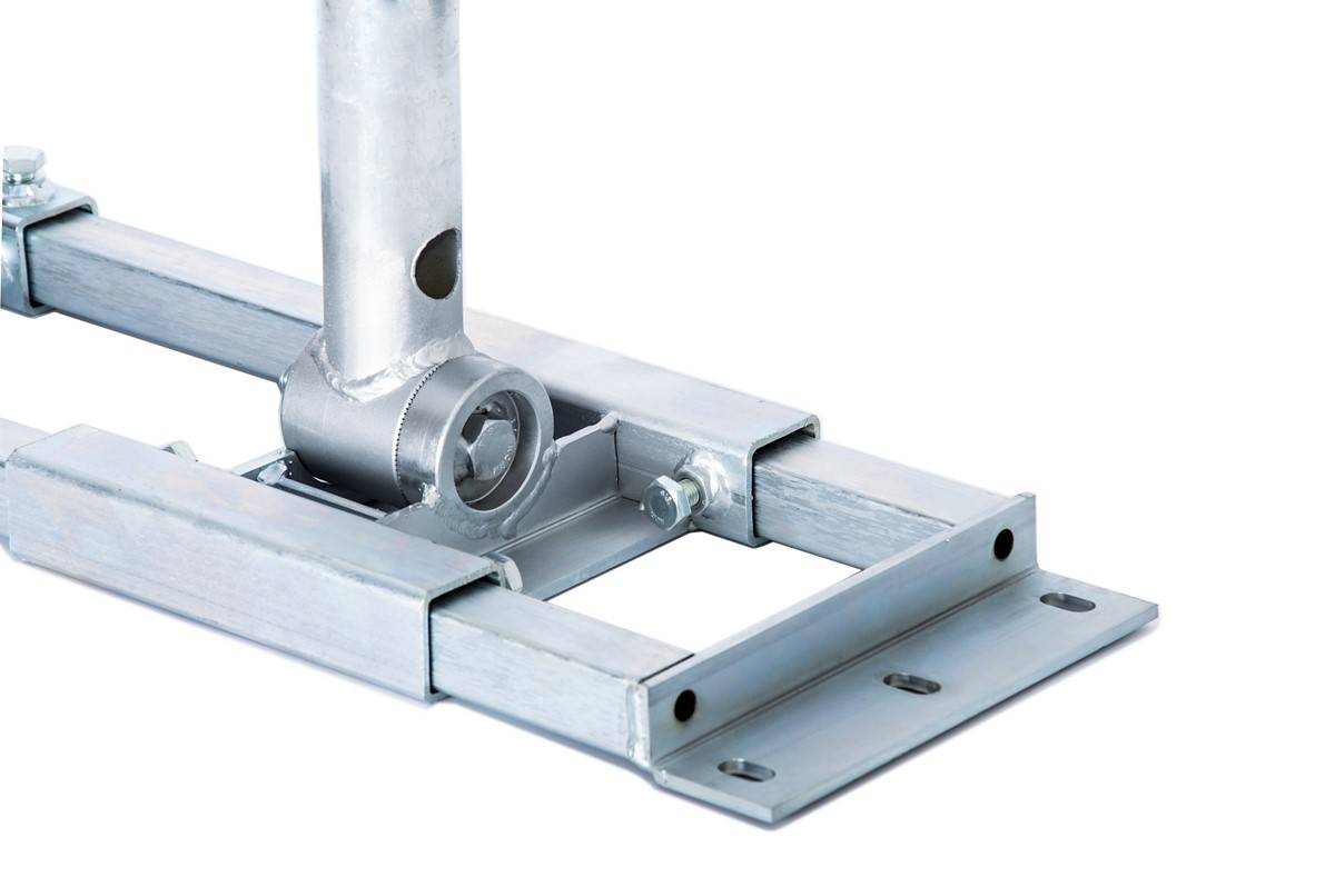 PremiumX DELUXE X90-48 Dachsparrenhalter 90cm Mast Satellitenschüssel Sparrenhalter feuerverzinkt mit Kabel-Durchführung inkl. Holz-Schraubenset SAT