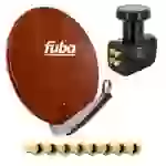 Fuba Set 4 Teilnehmer SAT Anlage DAA 650 R Parabolantenne Schüssel Spiegel Quad LNB 8x F-Stecker Fuba Set 4 Teilnehmer SAT Anlage DAA 650 R Parabolantenne Schüssel Spiegel Quad LNB 8x F-Stecker