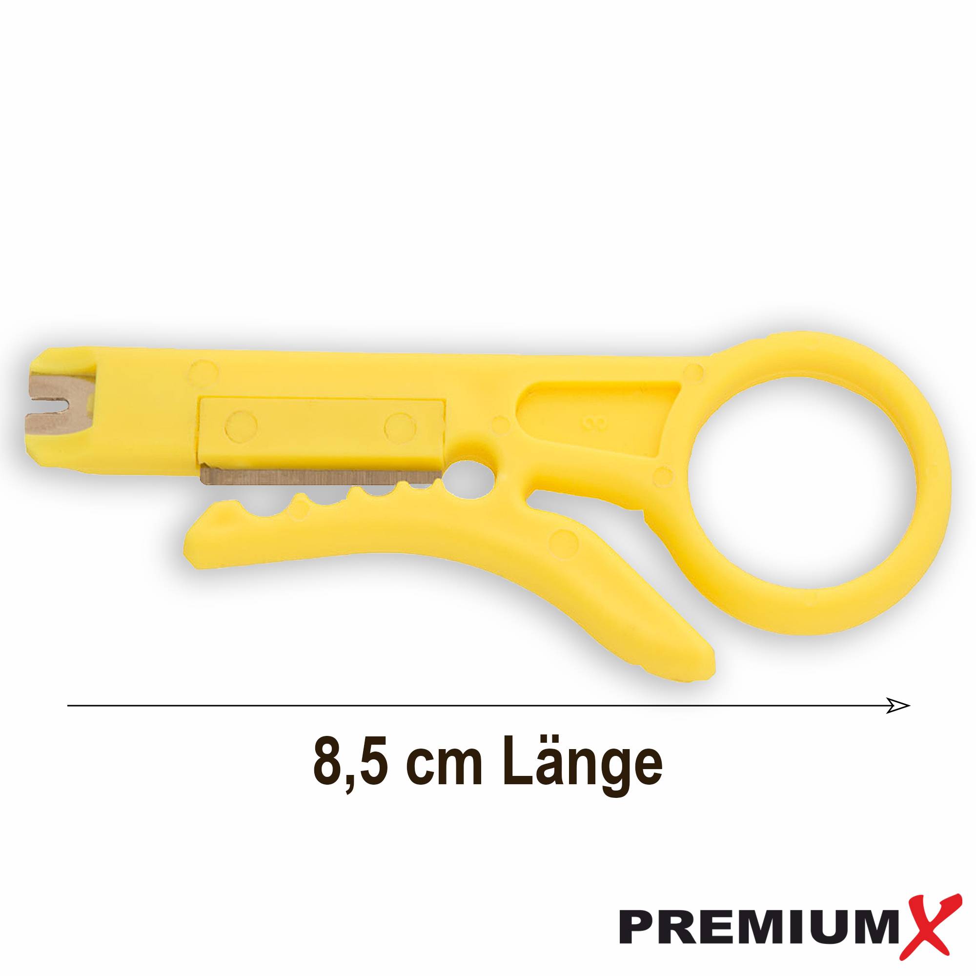 PremiumX 100m Telefonkabel 2x2x0,6mm 4 Adern Verlegekabel Telefonleitung Fernmeldekabel + Abisolierer
