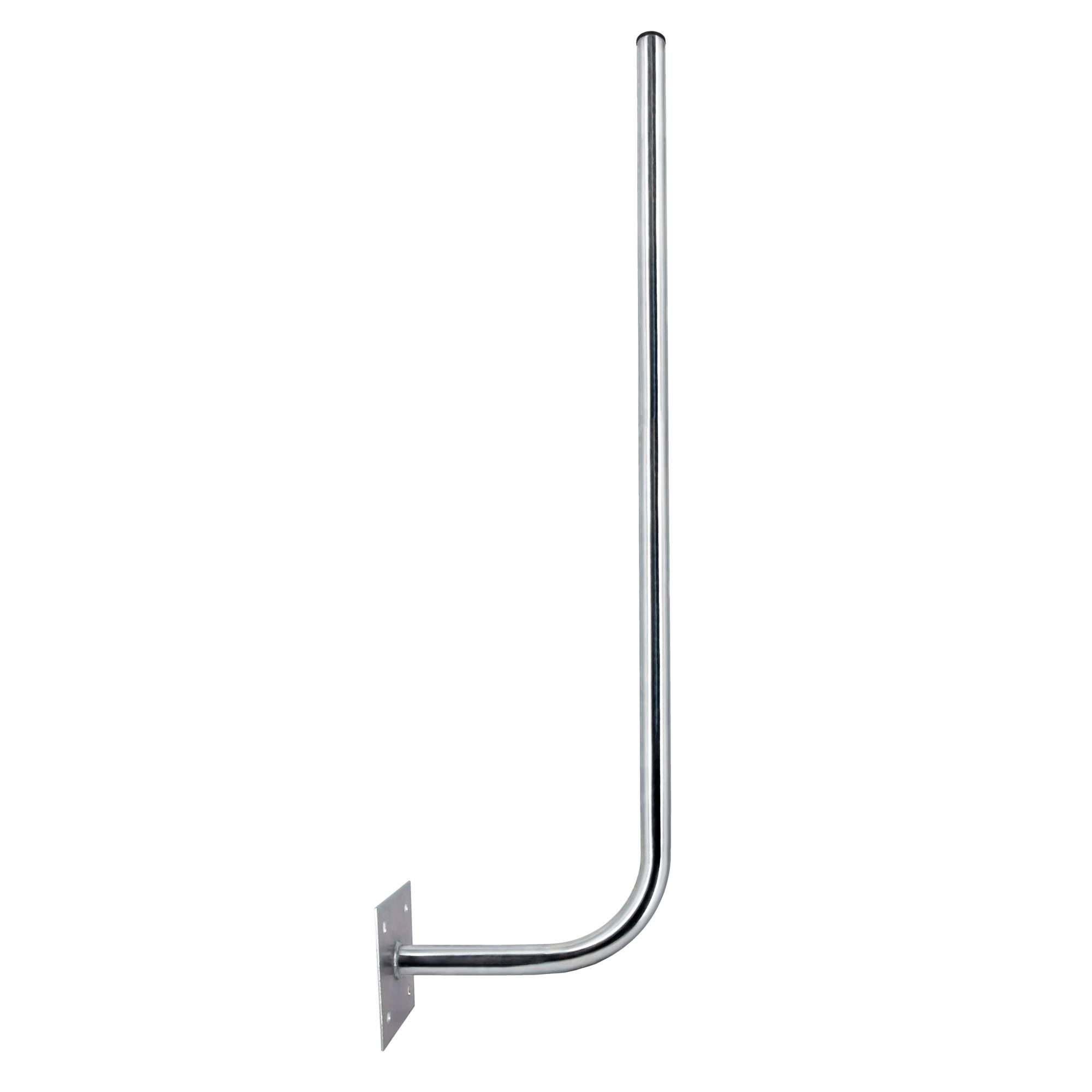 SkyRevolt 30cm Wandhalter 120cm Mast Stahl verzinkt SAT Antenne Wandhalterung Wand Montage Halter Wandabstand 30 cm Ø 38mm