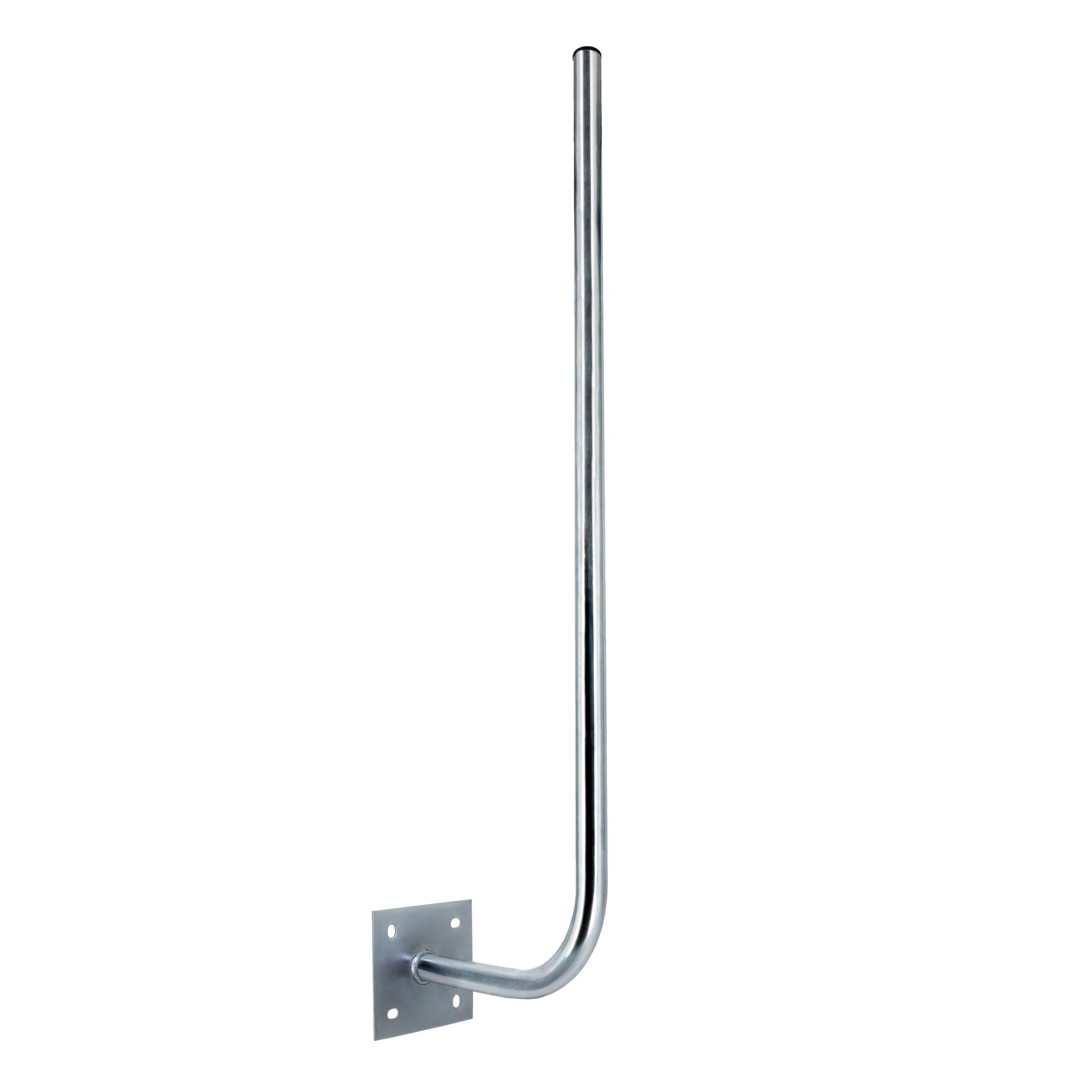 PremiumX 30cm Wandhalter 120cm Mast Stahl verzinkt Ø 38mm Wand-Halterung extra lang