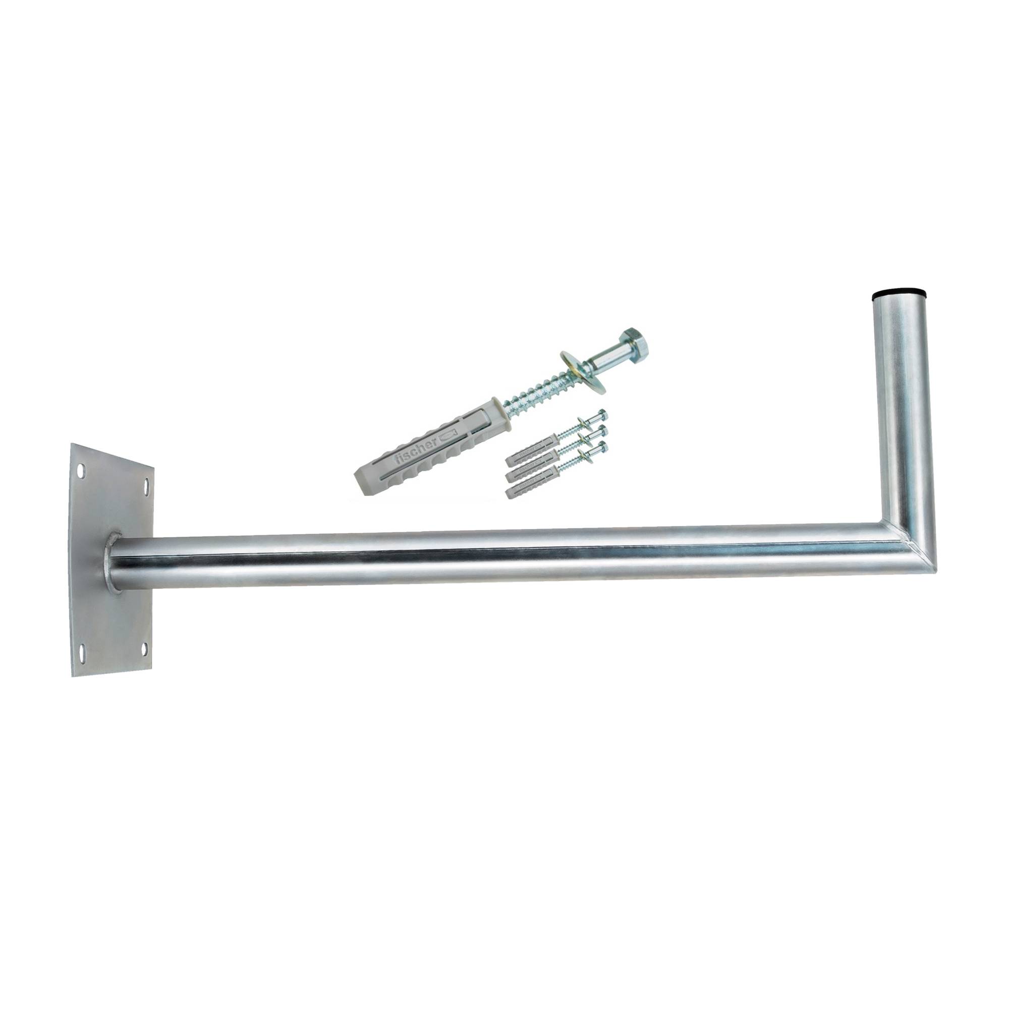 PremiumX 70-75cm Wandhalter Stahl verzinkt Ø 48mm SAT Halterung für Satellitenschüssel inkl. Schraubensatz
