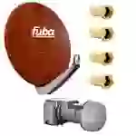 Fuba DAA 650 R Satellitenantenne 65 cm Parabolantenne Spiegel Aluminium Rot DEK 217 Twin-LNB HDTV 4K 3D F-Stecker Fuba DAA 650 R Satellitenantenne 65 cm Parabolantenne Spiegel Aluminium Rot DEK 217 Twin-LNB HDTV 4K 3D F-Stecker