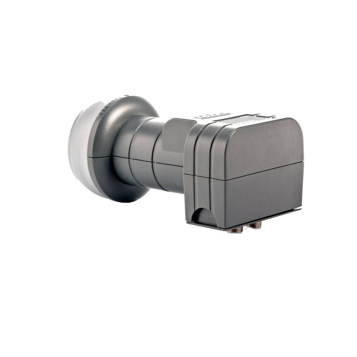 Fuba DAA 780 G Satellitenantenne 78 cm Aluminium Grau mit DEK 217 Twin-LNB HDTV 4K 3D + 4 F-Stecker