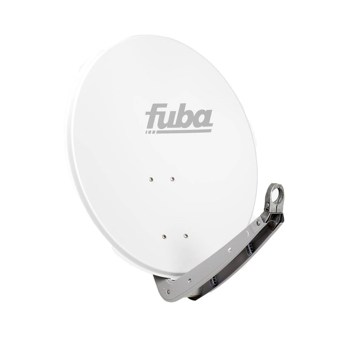 Fuba DAA 650 W Satellitenantenne 65 cm Aluminium Weiß DEK 217 Twin-LNB HDTV 4K 3D 8x F-Stecker 7,5 mm SAT