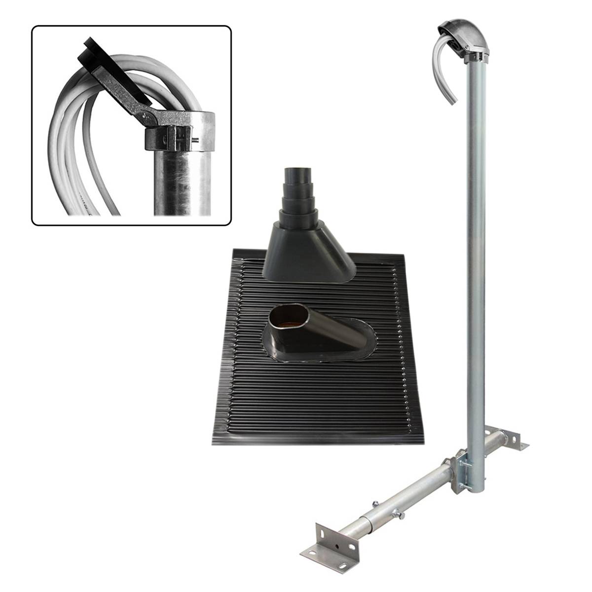 PremiumX BASIC X120-48 SAT TV Dachsparrenhalter 120cm Mast 48mm Dach-Sparren-Halterung für Satelliten-Antenne Satellitenschüssel | Dachabdeckung Set