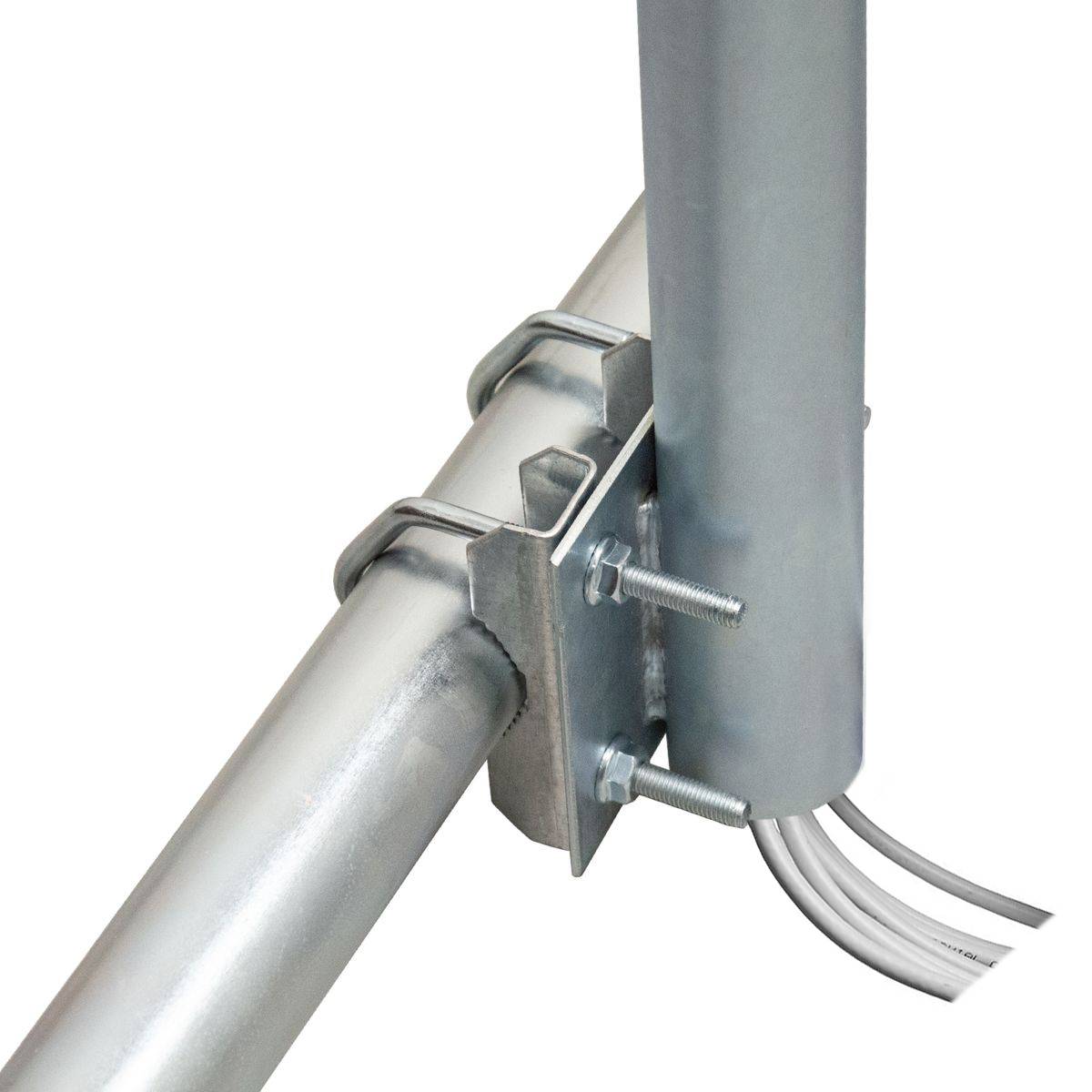 PremiumX BASIC X120-48 SAT TV Dachsparrenhalter 120cm Mast Dach-Sparrenhalterung für Satelliten-Antenne Satellitenschüssel | Dachabdeckung Set schwa