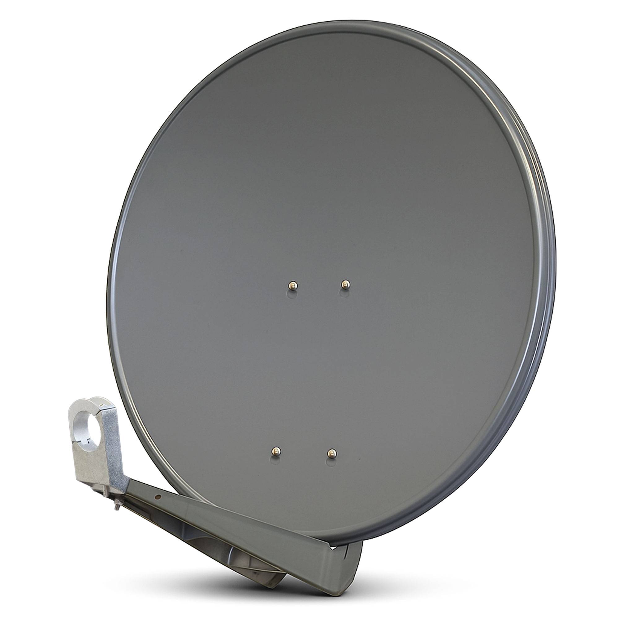 PremiumX DELUXE80 Satellitenschüssel 80 cm Sat Schüssel aus Aluminium in Anthrazit Offset Satelliten Antenne FullHD 3D 4K Ultra HD
