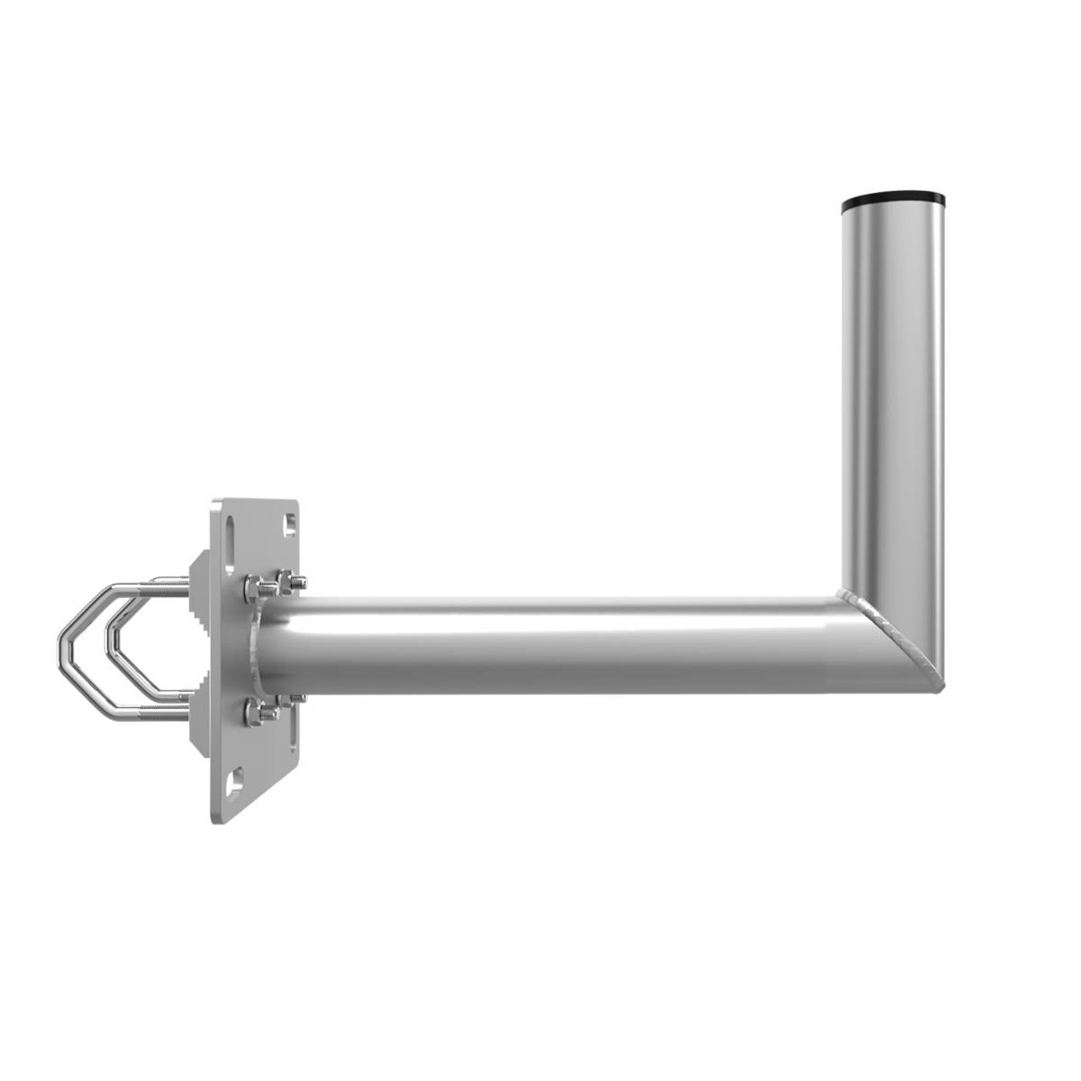 PremiumX 35cm Balkon-Ausleger Aluminium Geländer Balkon-Halterung für Satelliten-Schüssel SAT-Antenne Wand-Halter mit Schellen