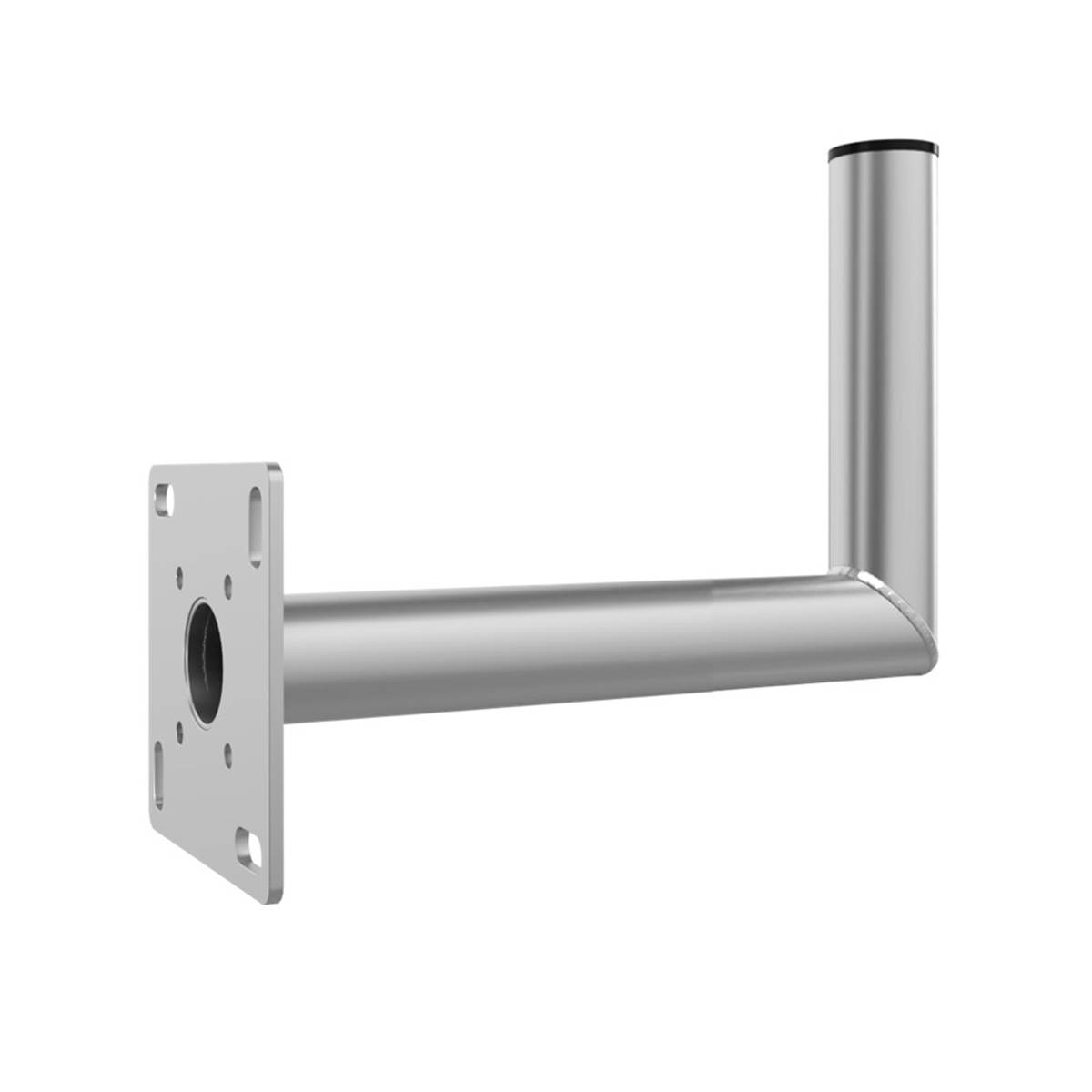 PremiumX 35cm Balkon-Ausleger Aluminium Geländer Balkon-Halterung für Satelliten-Schüssel SAT-Antenne Wand-Halter mit Schellen