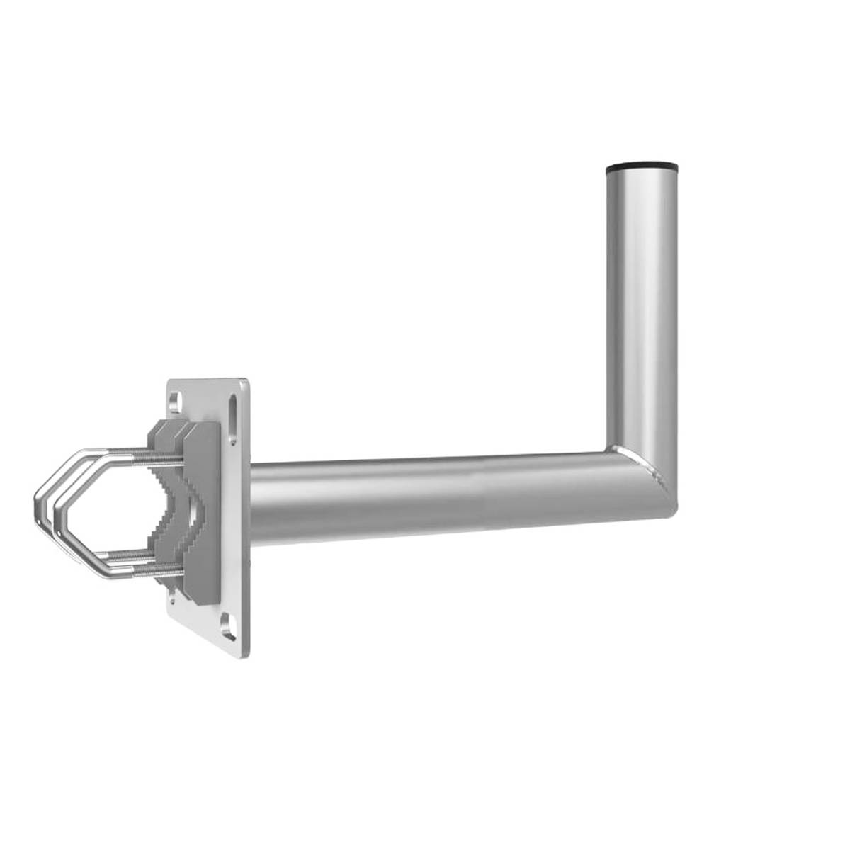 PremiumX 35cm Balkon-Ausleger Aluminium Geländer Balkon-Halterung für Satelliten-Schüssel SAT-Antenne Wand-Halter mit Schellen
