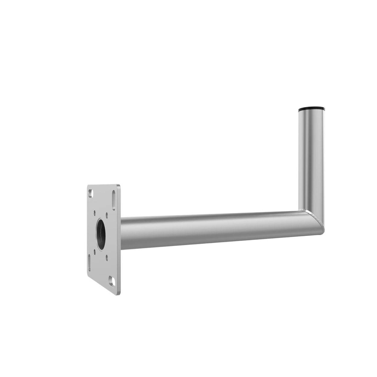 PremiumX 55cm Balkon Ausleger Aluminium Geländer-Halterung für Satelliten-Schüssel SAT-Antenne Wand-Halter mit Schellen