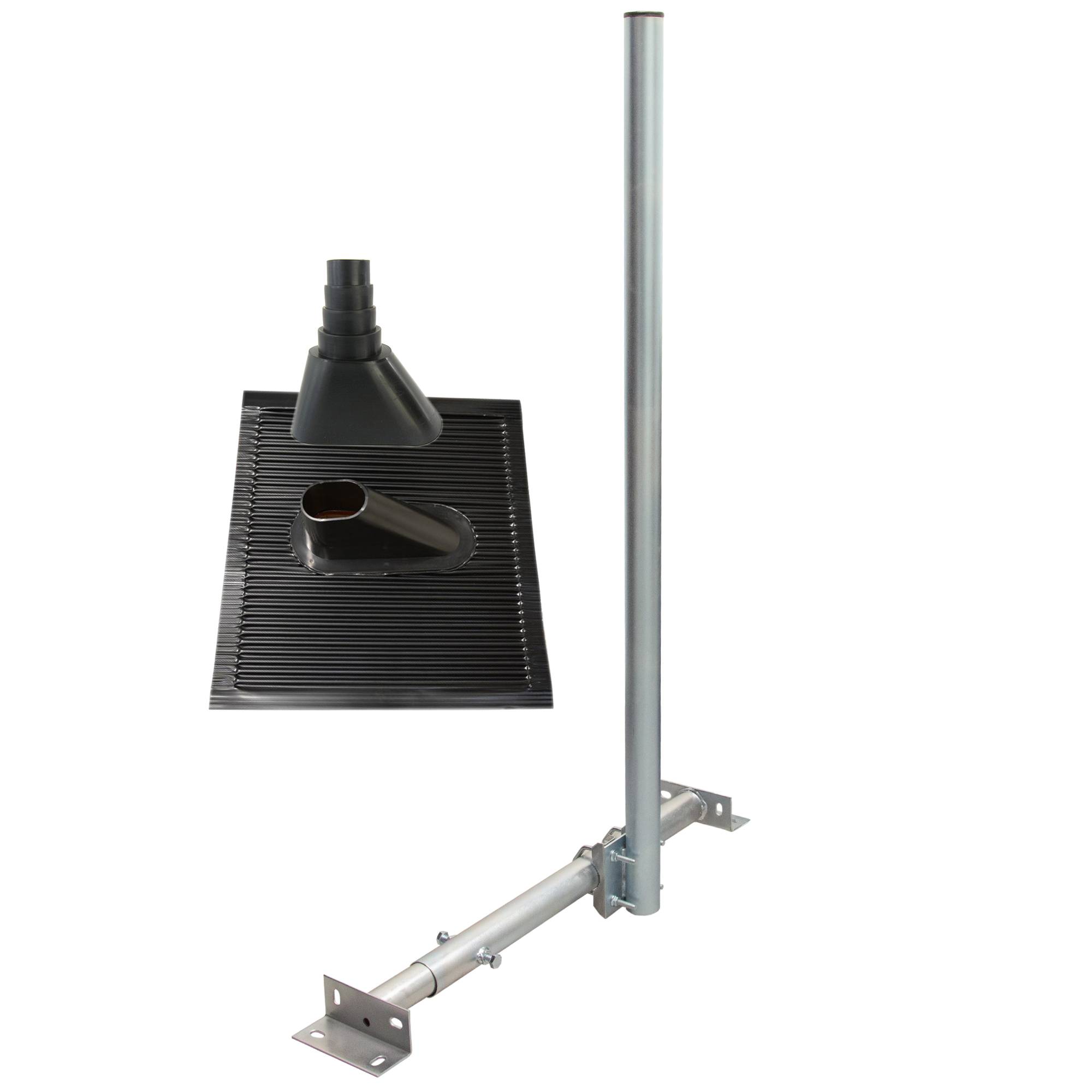 PremiumX BASIC X120-48 SAT TV Dachsparrenhalter 120cm Mast 48mm Dach-Sparren-Halterung für Satelliten-Antenne Satellitenschüssel | ALU-Ziegel Mansch