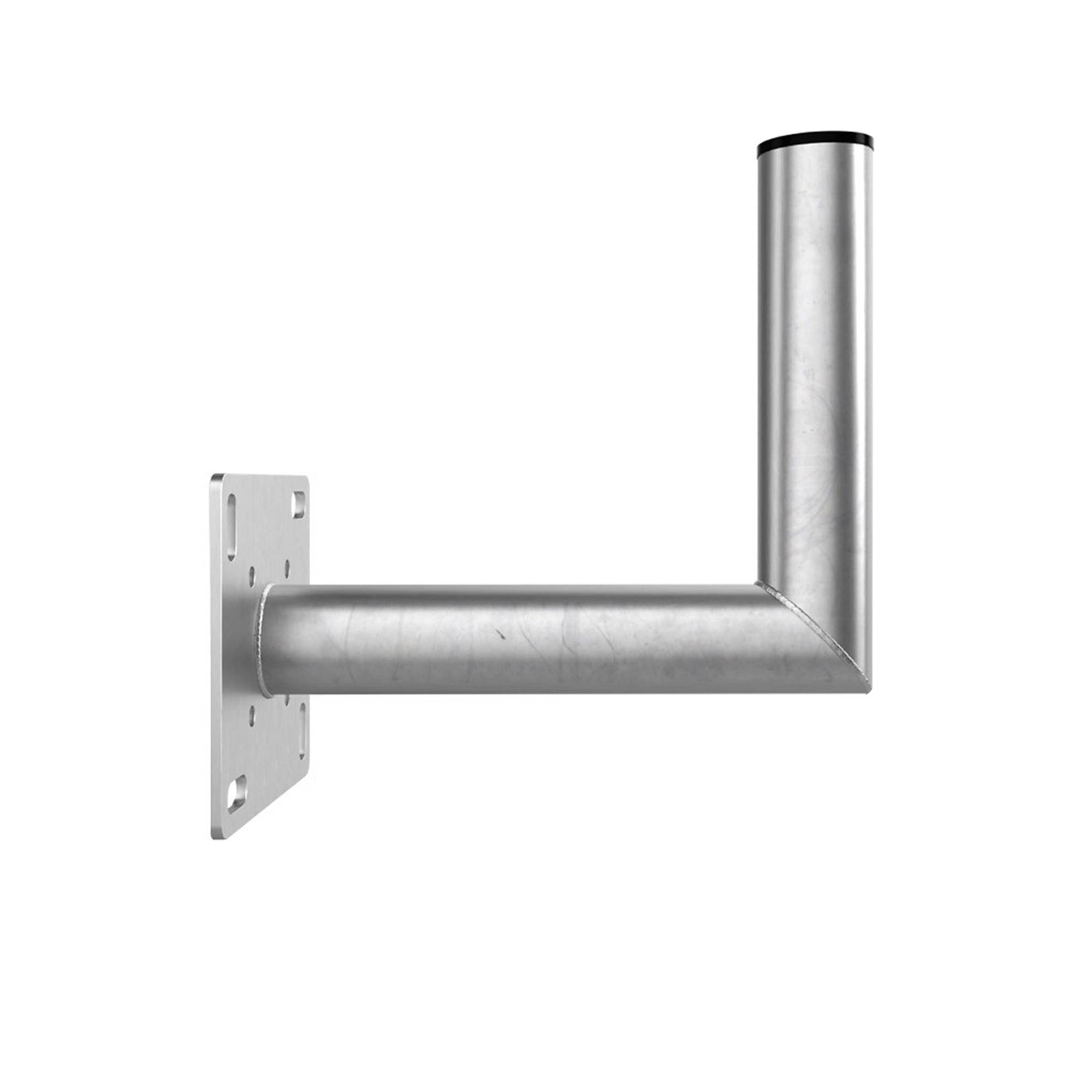 PremiumX 25cm Balkon-Ausleger Aluminium Geländer Balkon-Halterung für Satelliten-Schüssel SAT-Antenne Wand-Halter mit Schellen