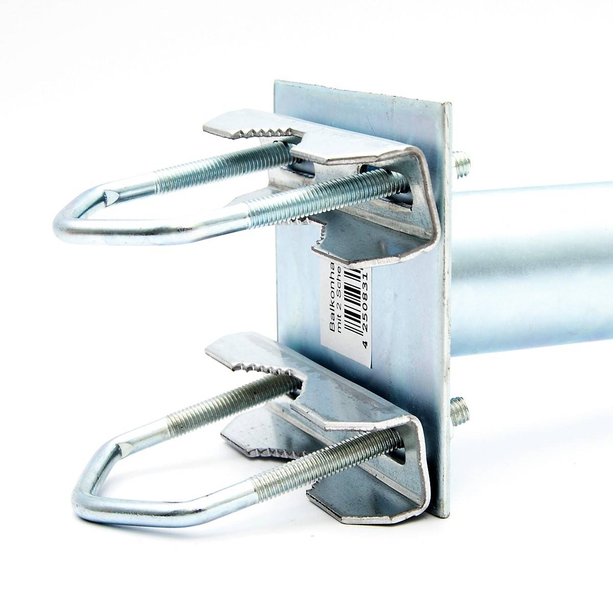 PremiumX Balkonausleger 25cm Stahl Geländerhalterung Balkonhalter Sat-Antenne Mast-Ausleger Halterung für Satellitenschüssel