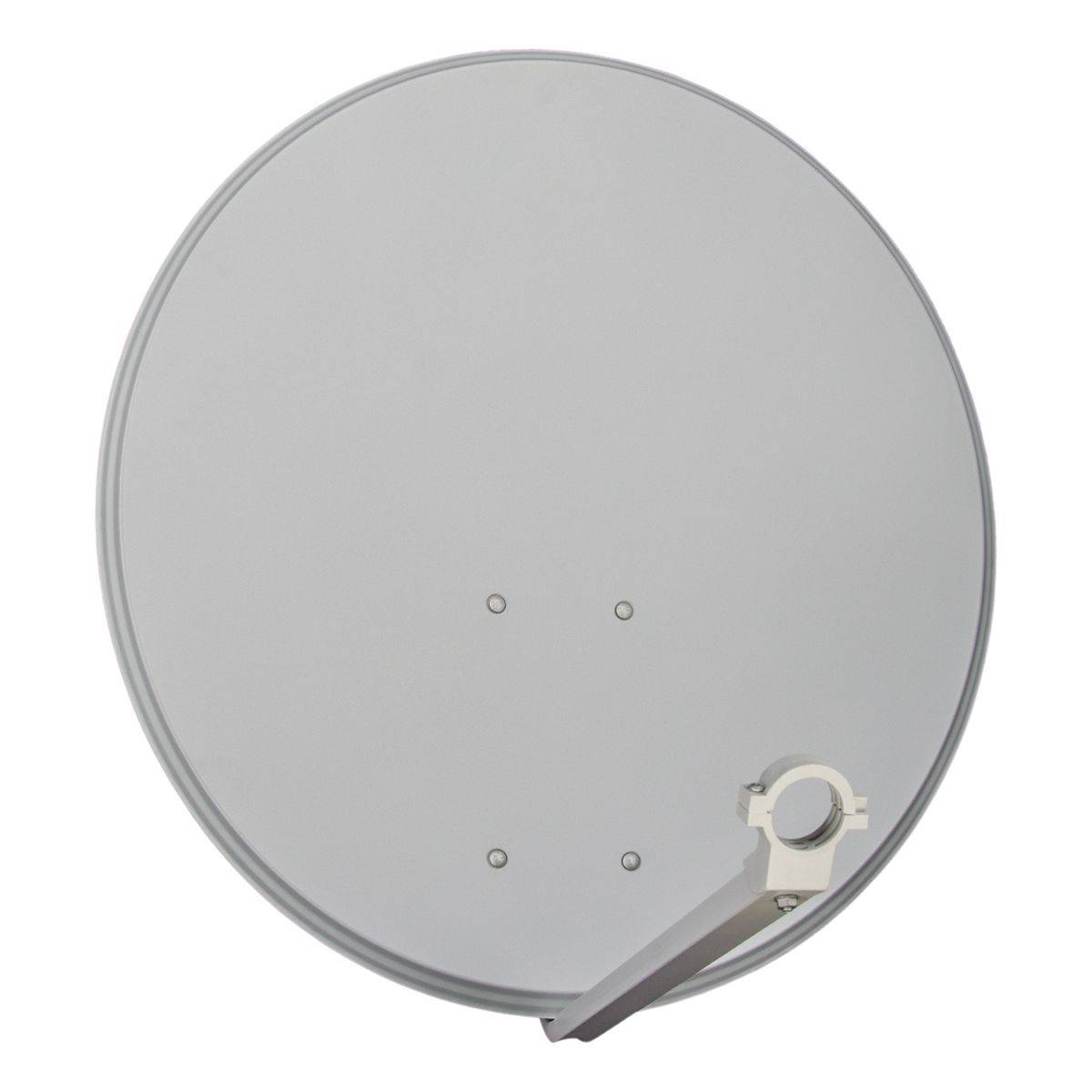 PremiumX Satelliten-Komplettanlage 4 Teilnehmer 80cm Satellitenschüssel Hellgrau SAT Quad LNB 4x Satelliten-Receiver DVB-S2 HDTV