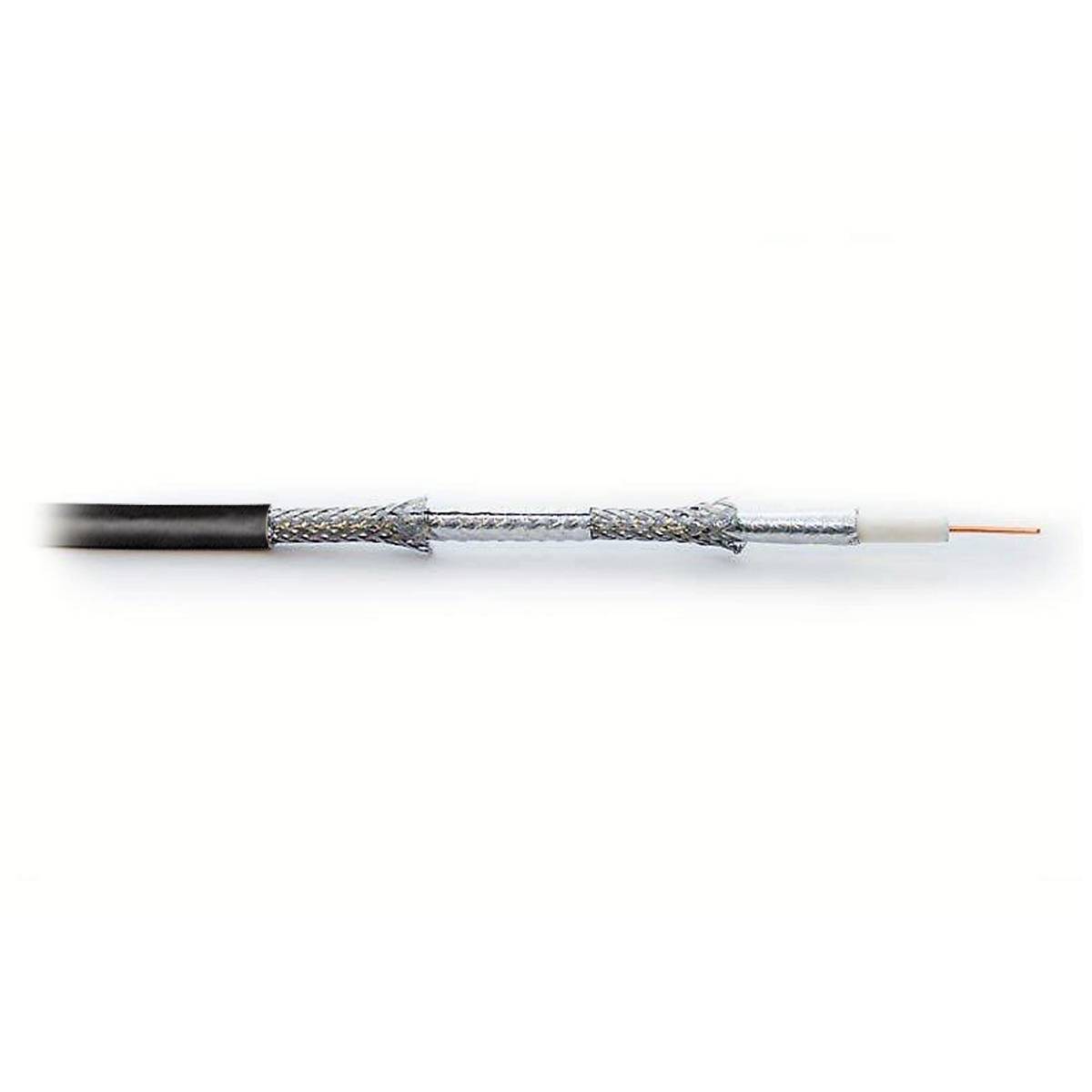 PremiumX 25m BASIC Koaxialkabel schwarz 135dB 4-fach geschirmt CCS SAT TV Koax Antennenkabel Satelliten-Kabel