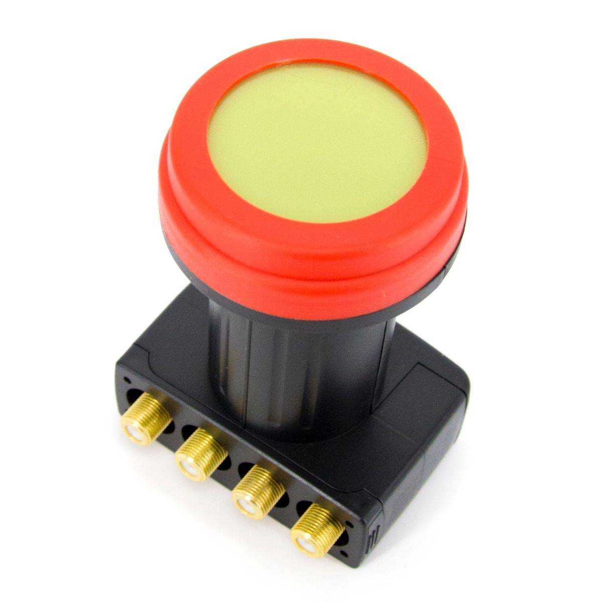 PremiumX 45cm Satelliten-Schüssel Stahl Anthrazit Sat Antenne SUN Quad LNB 8x F-Stecker Satelliten-Komplettanlage 4 Teilnehmer