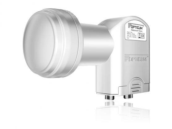 PremiumX Satelliten-Komplettanlage 60cm Schüssel Antenne Anthrazit Opticum SAT Twin LNB für 2 Teilnehmer 4x F-Stecker
