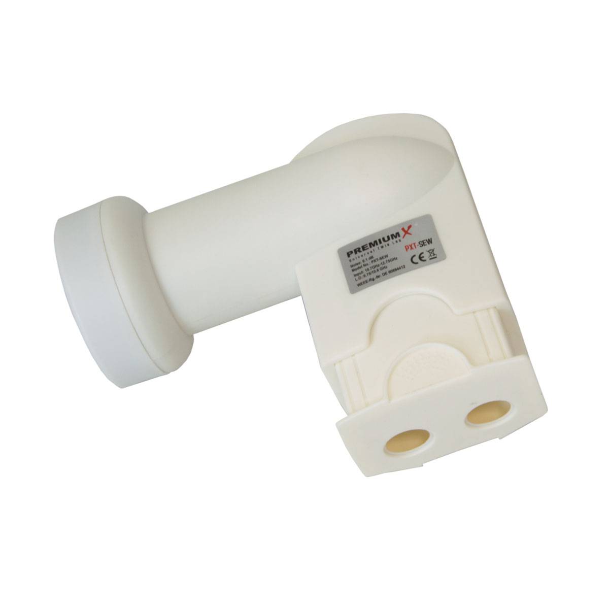 PremiumX Satelliten-Komplettanlage 80cm Satellitenschüssel Anthrazit TV Satellitenantenne SAT Twin LNB 4x F-Stecker 2 Teilnehmer