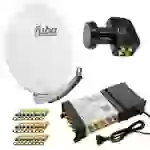 PremiumX Satelliten-Komplettanlage Fuba DAA 780 G Satellitenschüssel Alu Grau 5/8 Multischalter LNB 24x F-Stecker, 1 SAT 8 Teilnehmer PremiumX Satelliten-Komplettanlage Fuba DAA 780 G Satellitenschüssel Alu Grau 5/8 Multischalter LNB 24x F-Stecker, 1 SAT 8 Teilnehmer