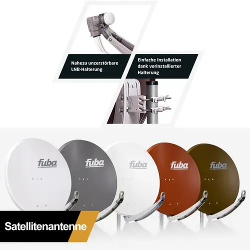 PremiumX Satelliten-Komplettanlage Fuba DAA 780 G Satellitenschüssel Alu Grau 5/8 Multischalter LNB 24x F-Stecker, 1 SAT 8 Teilnehmer PremiumX Satelliten-Komplettanlage Fuba DAA 780 G Satellitenschüssel Alu Grau 5/8 Multischalter LNB 24x F-Stecker, 1 SAT 8 Teilnehmer