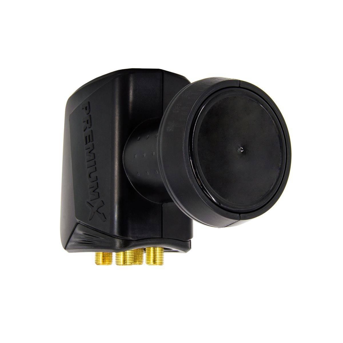 PremiumX Satelliten-Komplettanlage 80cm Satellitenschüssel Anthrazit SAT Quad LNB 50m Kabel 8x F-Stecker für 4 Teilnehmer