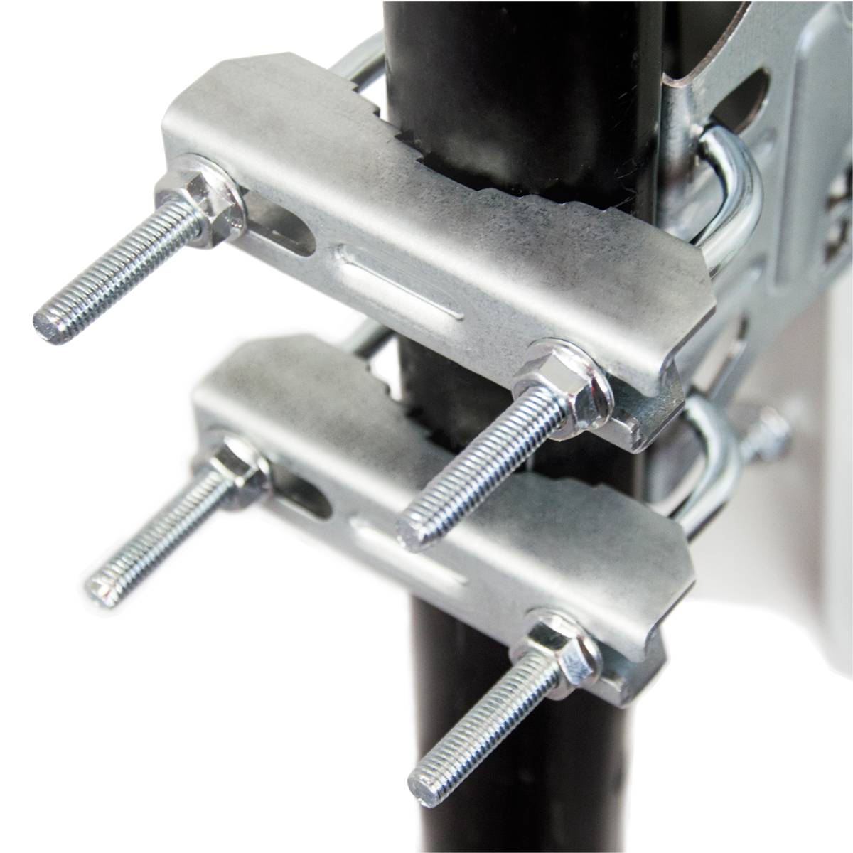 PremiumX 45cm Satellitenschüssel Stahl Hellgrau Satelliten-Antenne SAT Anlage Quad LNB 8x F-Stecker 4 Teilnehmer