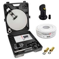 PremiumX mobile Camping SAT Anlage Satellitenschüssel Single LNB 10m Kabel 2x F-Stecker Tischhalter Masthalter Saugfuß im Koffer Camp Zubehör PremiumX mobile Camping SAT Anlage Satellitenschüssel Single LNB 10m Kabel 2x F-Stecker Tischhalter Masthalter Saugfuß im Koffer Camp Zubehör