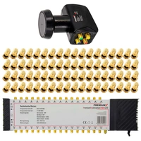 PremiumX Multischalter Set 5/32 Multiswitch Quattro LNB 72x F-Stecker, Satverteiler 1 SAT für 32 Teilnehmer HDTV FullHD 4K UHD 8K PremiumX Multischalter Set 5/32 Multiswitch Quattro LNB 72x F-Stecker, Satverteiler 1 SAT für 32 Teilnehmer HDTV FullHD 4K UHD 8K