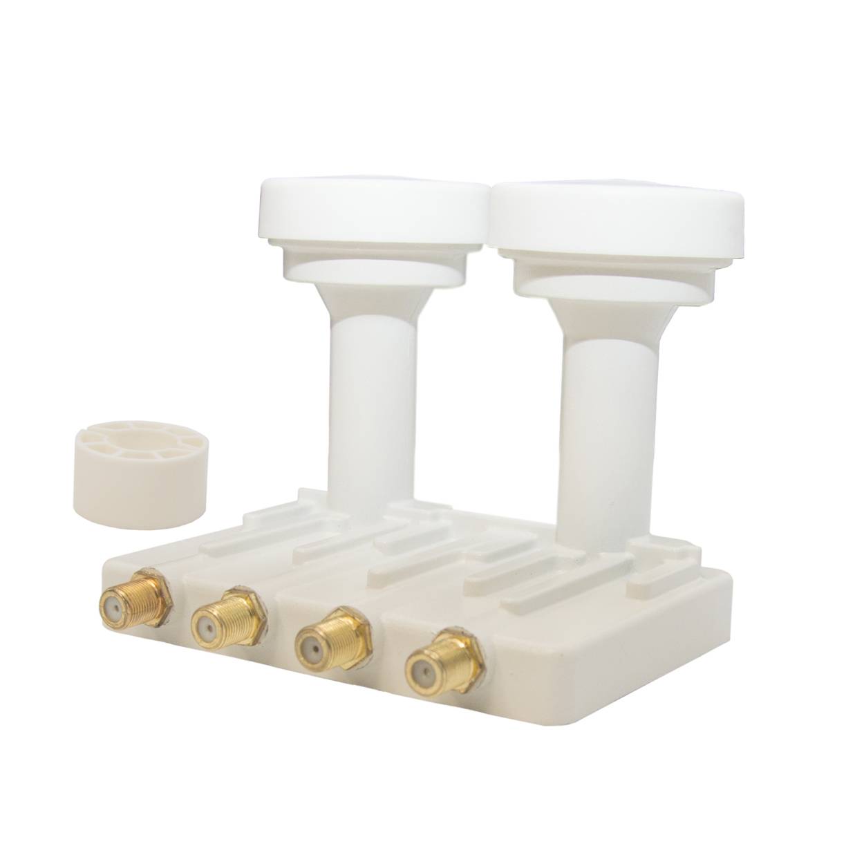 PremiumX DELUXE85 Aluminium 85cm Digital SAT Schüssel Spiegel in Anthrazit + Monoblock Quad PXMB-6QW LNB WE 0,1dB Astra 19,2° Hotbird 13° + 4x Gum