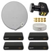 PremiumX Satelliten-Komplettanlage 4 Teilnehmer 60cm Antenne Hellgrau Quad LNB 50m Kabel 4x HD TV SAT-Receiver HDMI-Kabel PremiumX Satelliten-Komplettanlage 4 Teilnehmer 60cm Antenne Hellgrau Quad LNB 50m Kabel 4x HD TV SAT-Receiver HDMI-Kabel