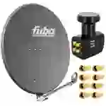 Fuba Satelliten-Komplettanlage DAL 800 A Satellitenantenne 80cm Anthrazit LNB Quad 8x F-Stecker SAT bis 4 Teilnehmer Fuba Satelliten-Komplettanlage DAL 800 A Satellitenantenne 80cm Anthrazit LNB Quad 8x F-Stecker SAT bis 4 Teilnehmer