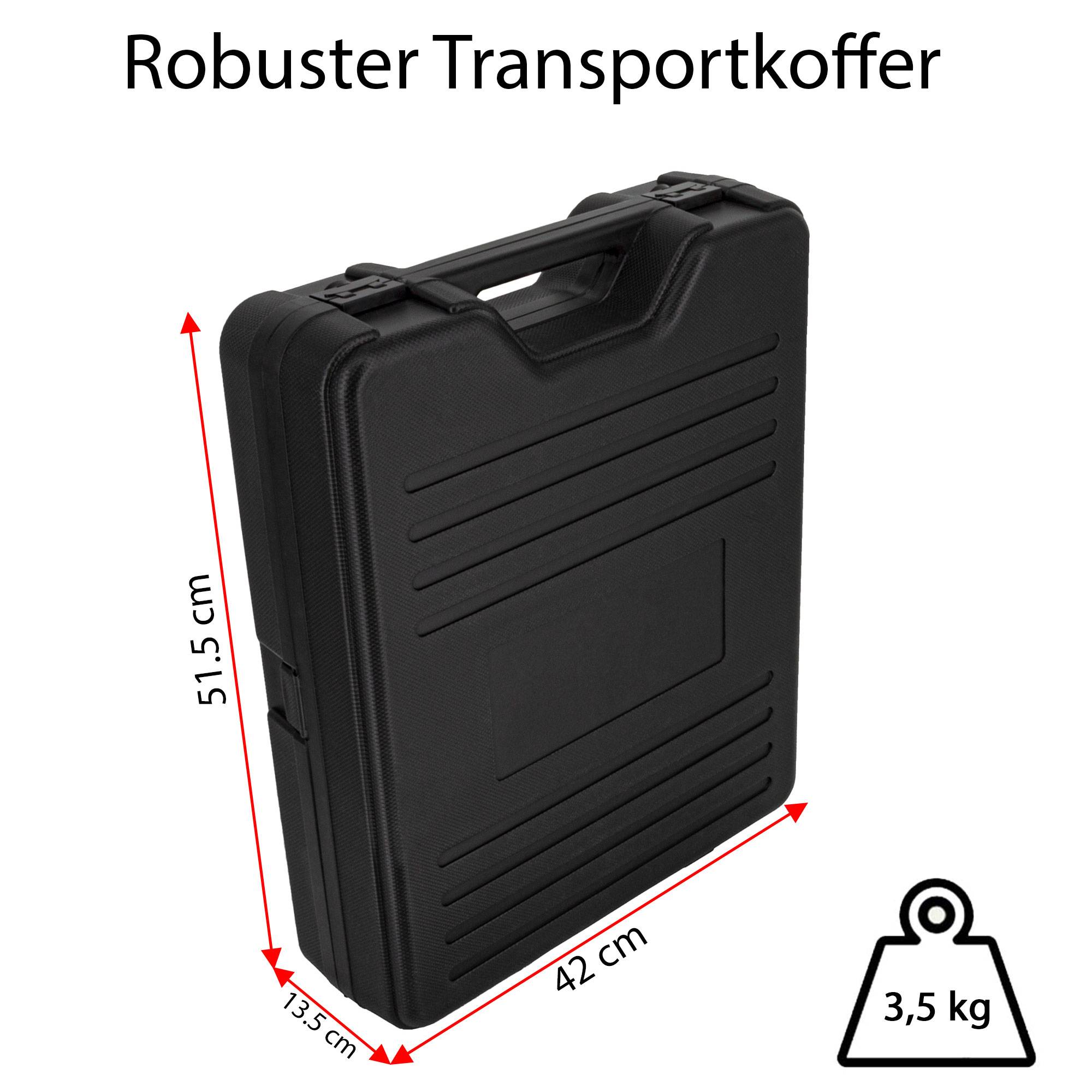 PremiumX Camping SAT Anlage Satelliten-Schüssel Stativ Single LNB 10m Kabel 2x F-Stecker kompakt im Koffer als ideales Camp Zubehör