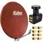 Fuba DAL 800 R Satellitenantenne Alu Ziegelrot 80cm LNB Quad zum Direktanschluss SAT bis 4 Teilnehmer 8x F-Stecker Fuba DAL 800 R Satellitenantenne Alu Ziegelrot 80cm LNB Quad zum Direktanschluss SAT bis 4 Teilnehmer 8x F-Stecker