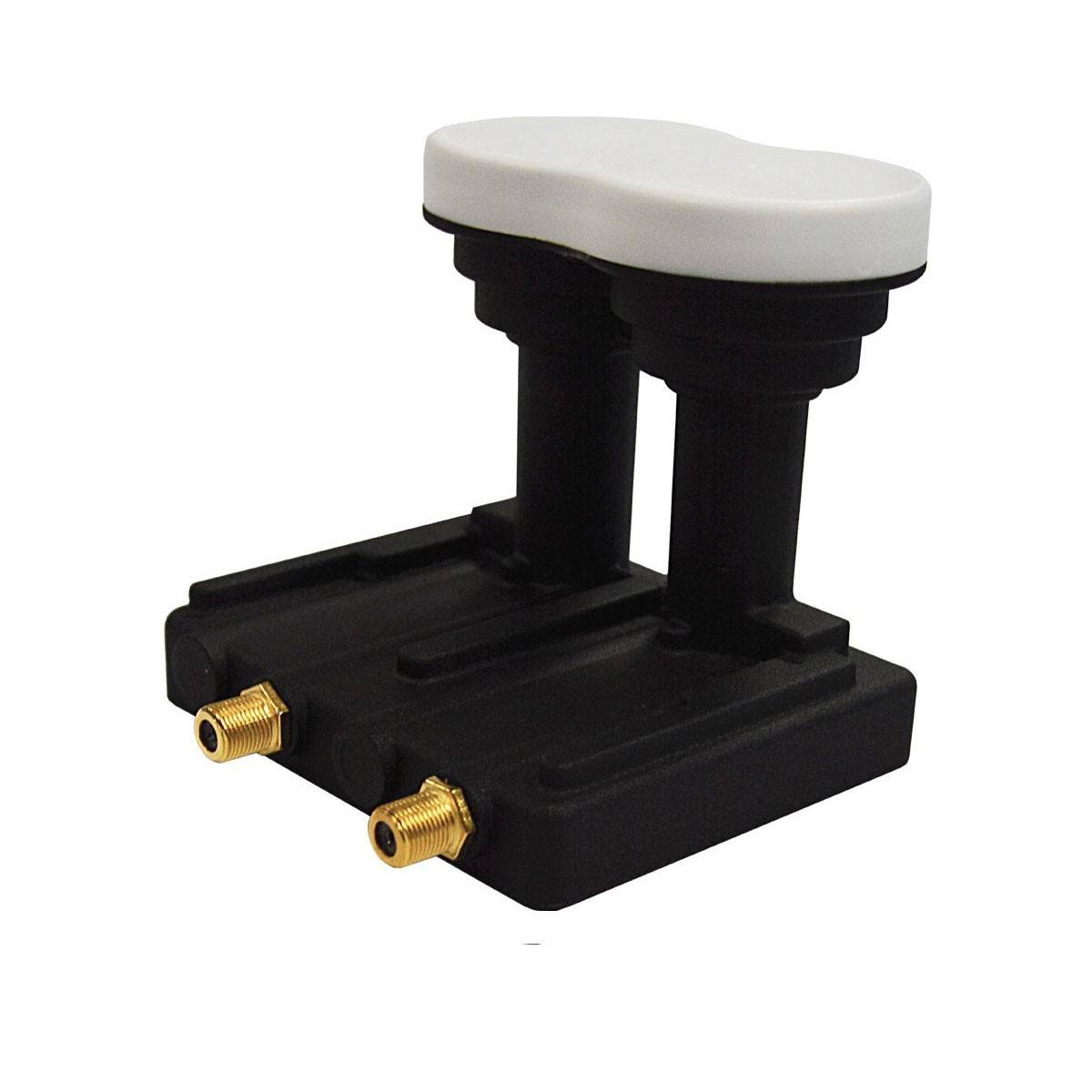 PremiumX Deluxe 85 Alu Antenne Digital SAT Schüssel in Anthrazit mit Twin Monoblock LNB 3° für 2 Teilnehmer Astra 19,2° Eutelsat 16°