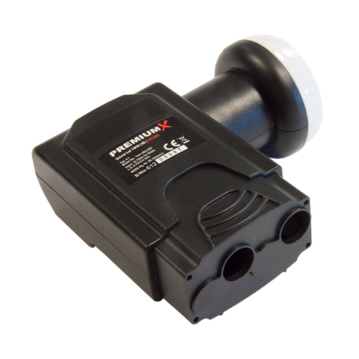 Fuba DAA 850 R Satellitenantenne Aluminium in Rot Premium X DELUXE Twin LNB Sat